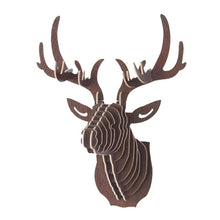 Load image into Gallery viewer, 3D Wooden Animal Deer Head

