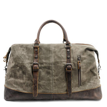 Load image into Gallery viewer, Canvas Leather Travel Bag
